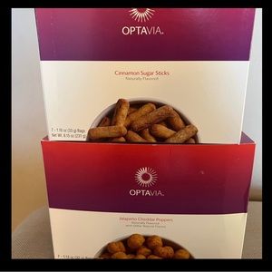 Optavia, 2 boxes. Jalapeño Cheddar Poppers and Cinnamon Sugar Sticks.